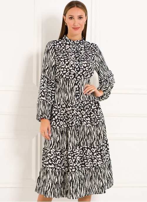 Italian dress Due Linee - Black-white