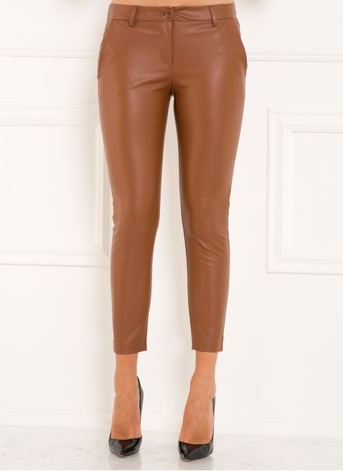 Damskie spodnie Due Linee - brązowy