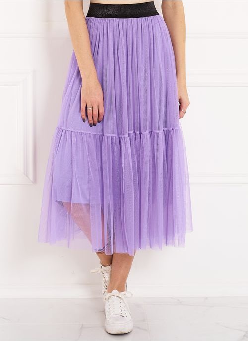 Dámska dlhšia tylová sukňa - lila