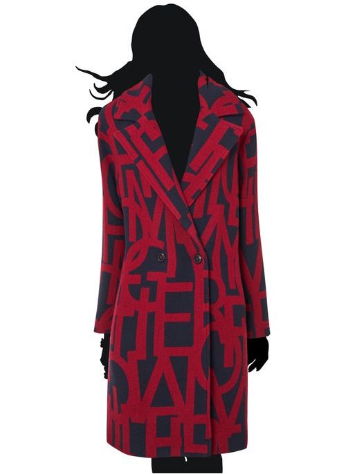 Tommy Hilfiger dámský flaušová kabát tmavě červený