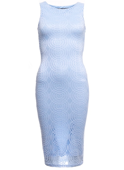 Dámske dlhsie šaty z maternice - svetlo modrá