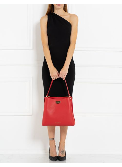 Real leather handbag Glamorous by GLAM - Black