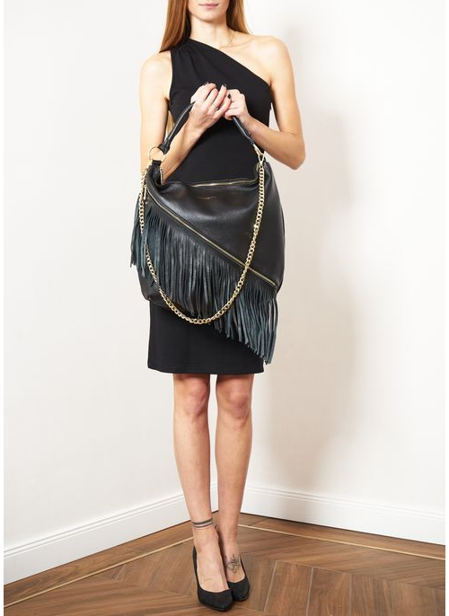 Real leather handbag Emporio Armani - Black