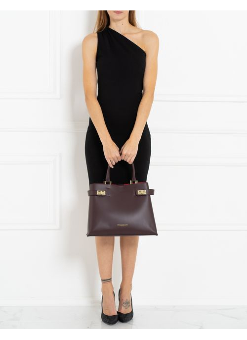 Real leather shoulder bag Glamorous by GLAM - Black