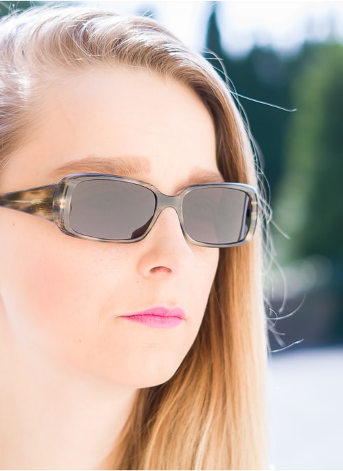 Damskie okulary przeciwsłoneczne DKNY - beżowy