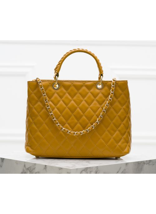 Real leather handbag Glamorous by Glam - Wine