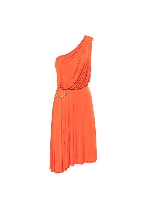 Dámské šaty s řetízkem Guess by Marciano - oranžová