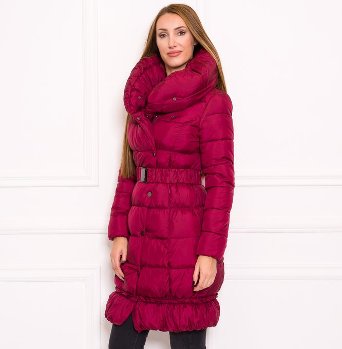 Női téli kabát Due Linee - Bordó
