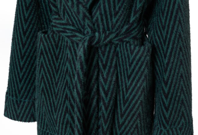 Dámský oboustranný kabát smaragdový