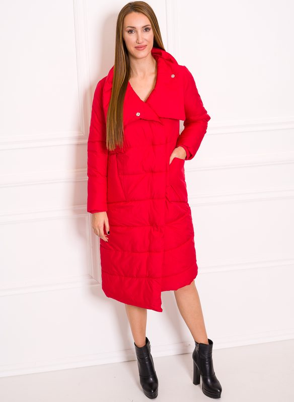 Női téli kabát Due Linee - Piros