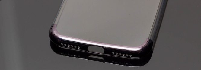 Kryt na Iphone 7/8 - priesvitný s farebnými okrajmi - čierna