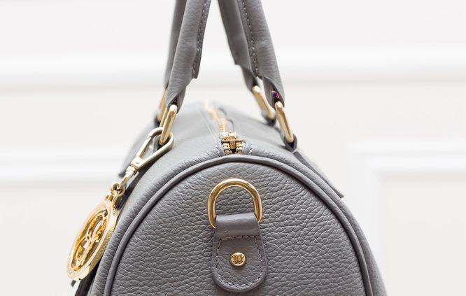 Real leather handbag Glamorous by GLAM - Grey