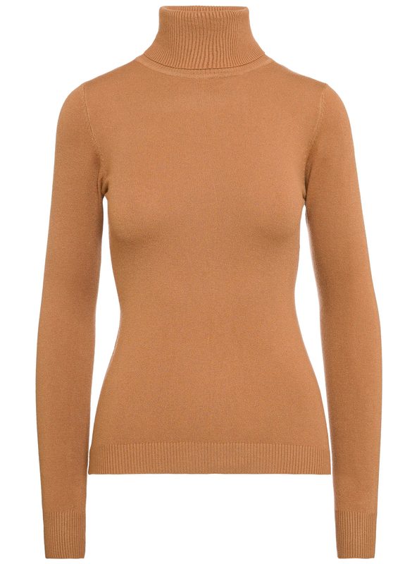 Damski sweter Due Linee - brązowy