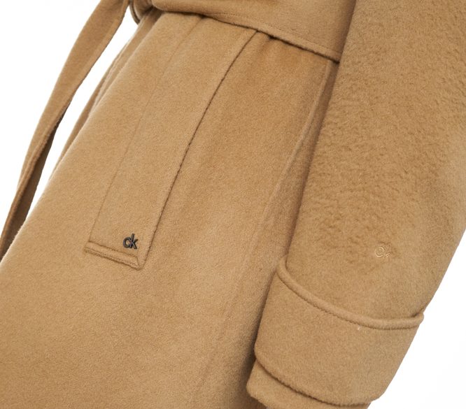Calvin Klein béžový flaušový kabát