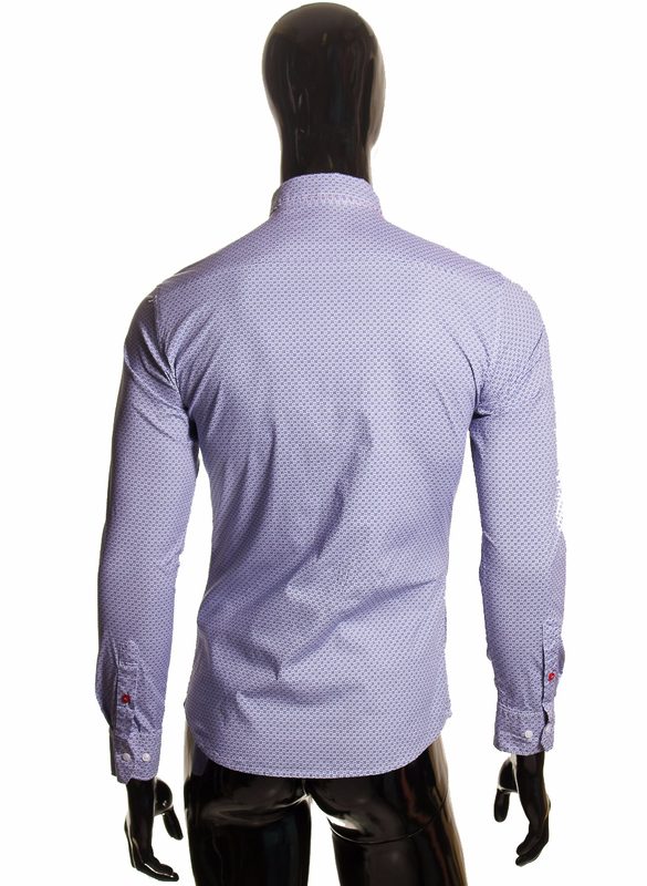 Pánská košile vzorovaná modrá