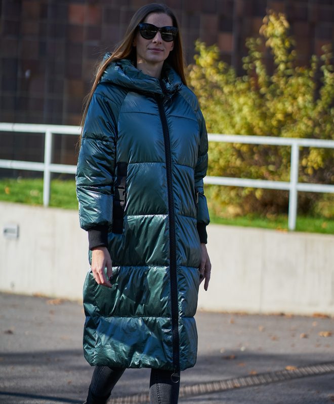 Női téli kabát Due Linee - Ezüst