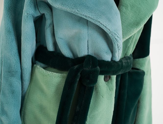 Dámský oboustranný kabát tricolor zelená