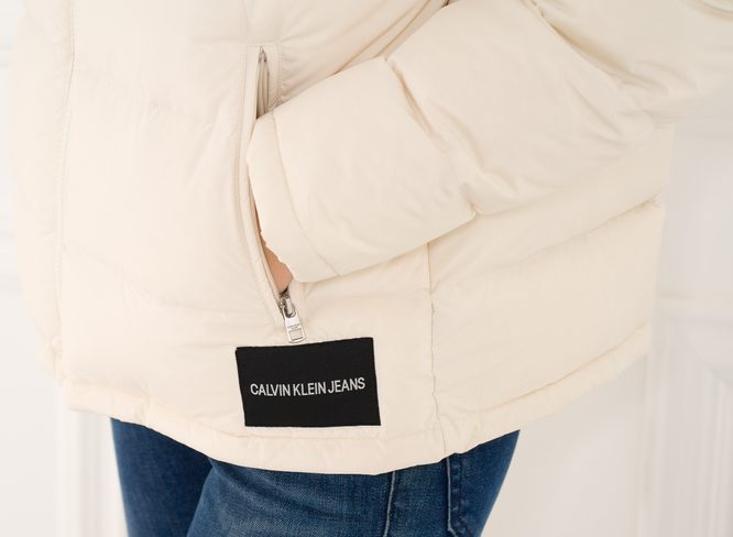calvin klein white winter jacket