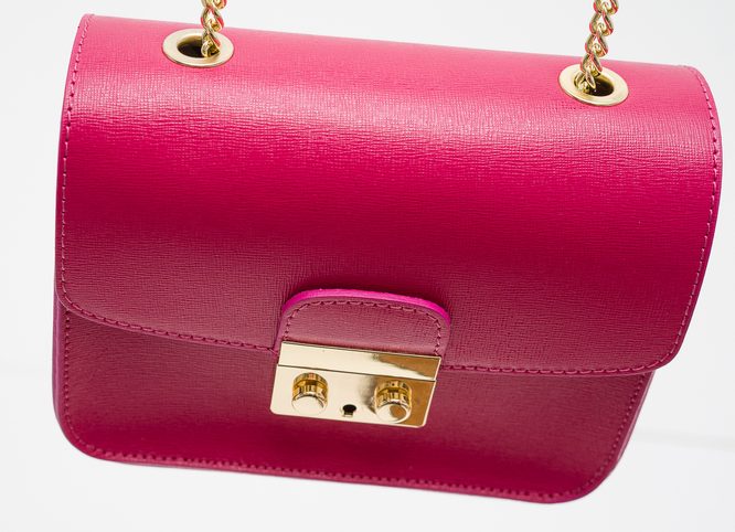 Real leather crossbody bag Glamorous by GLAM - Pink