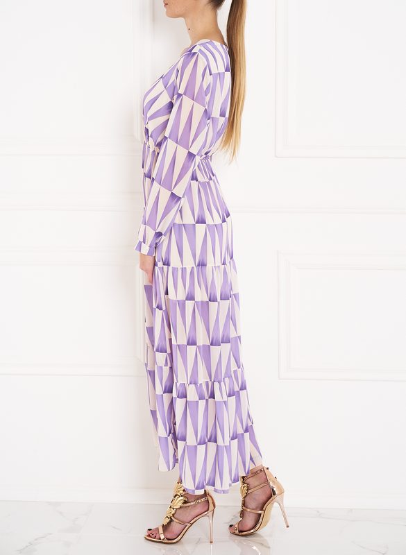 Damska długa sukienka Glamorous by Glam - purpurowy