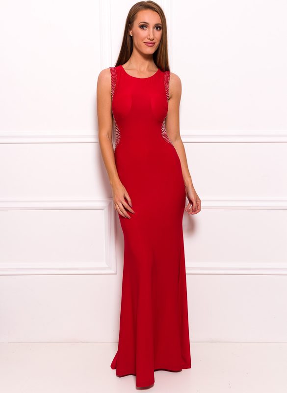 Vestido largo de mujer Due Linee - Rojo