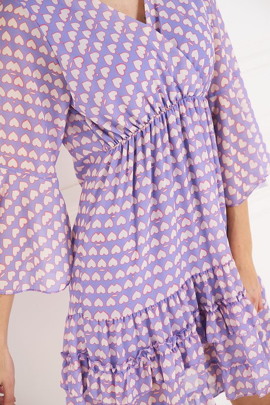 Damska sukienka Glamorous by Glam - purpurowy