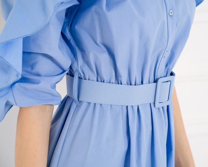 Damska długa sukienka Glamorous by Glam - niebieski