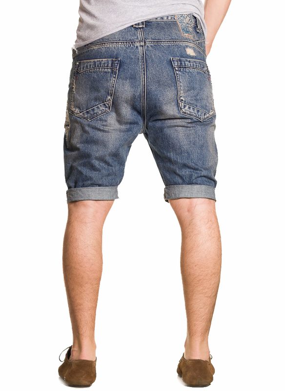 Męskie krótkie spodnie  - niebieski