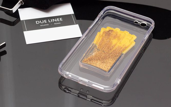 Custodia per iPhone 6/6S Due Linee - Oro