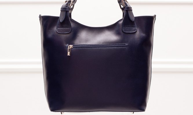 Real leather handbag Glamorous by GLAM - Dark blue