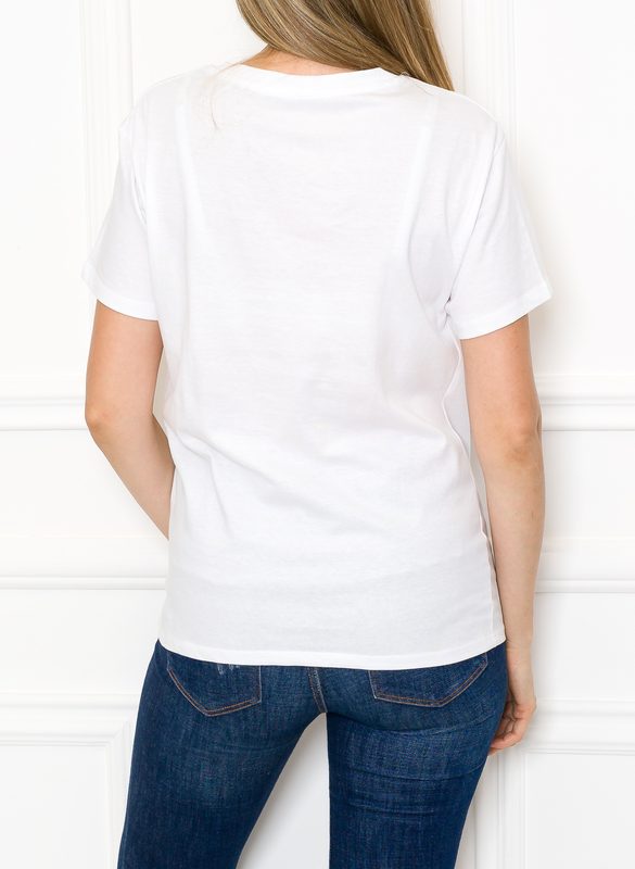 Women's T-shirt Due Linee - White