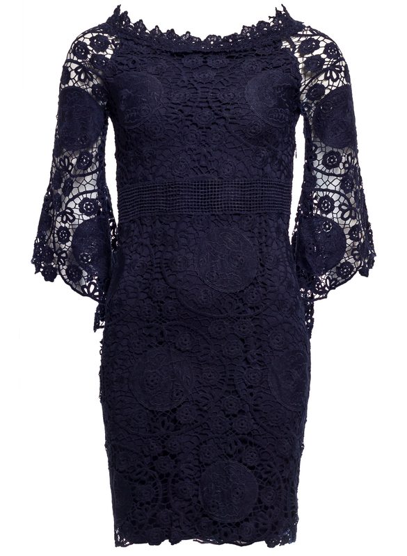 Lace dress Due Linee - Dark blue