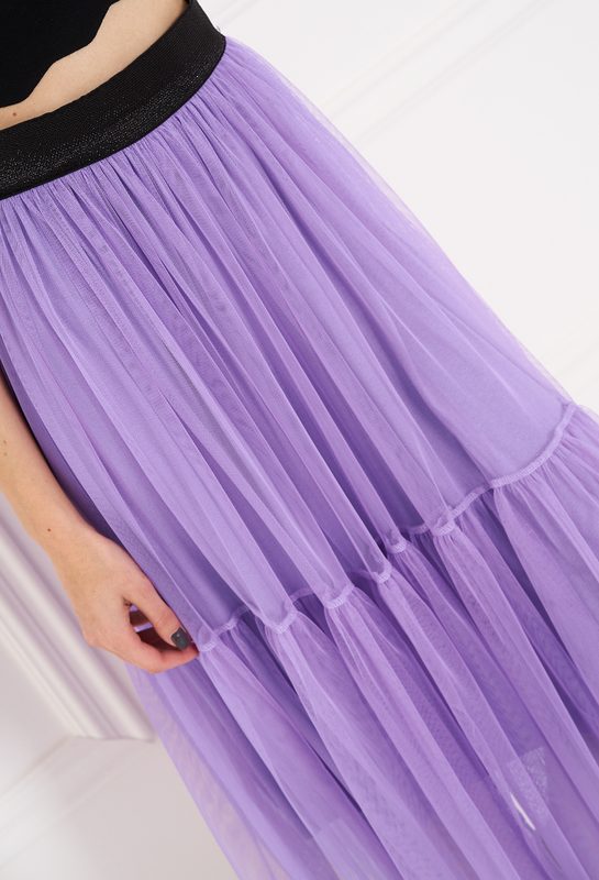 Dámska dlhšia tylová sukňa - lila