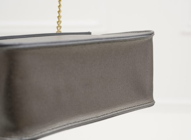 Real leather crossbody bag Glamorous by GLAM - Grey