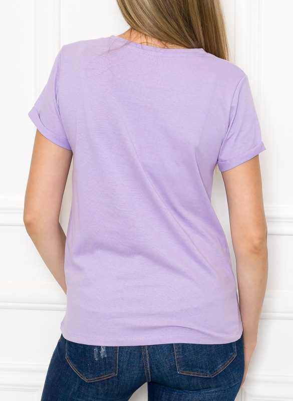 Damska koszulka Due Linee - purpurowy