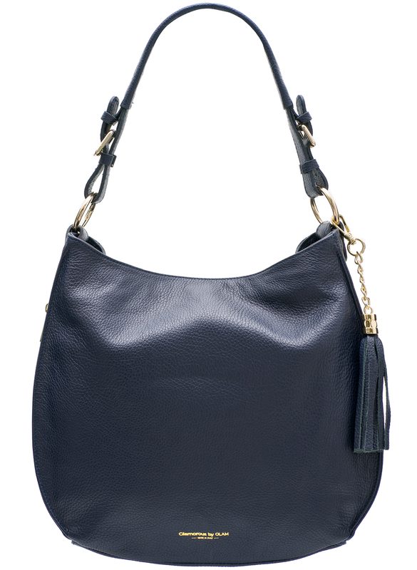 Dámská kožená kabelka přes rameno se zlatým kováním - tmavě modrá -  Glamorous by GLAM - Přes rameno - Kožené kabelky - GLAM, protože chci být  odlišná!