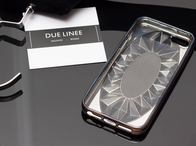 Pokrowiec dla iPhone 5/5S/SE Due Linee - szary