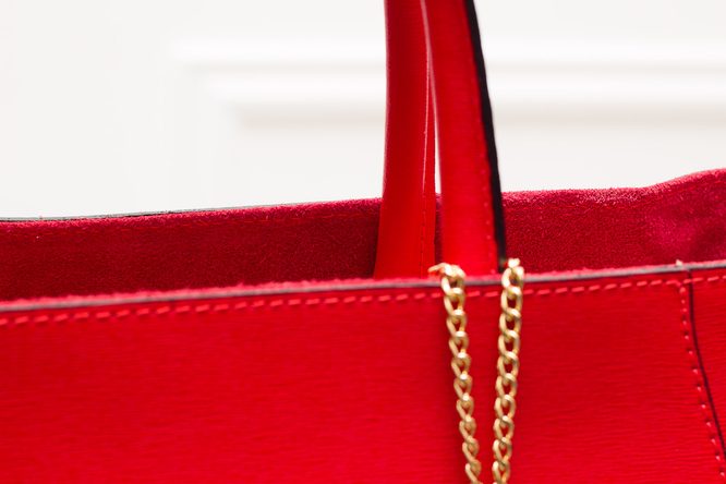 Real leather handbag Glamorous by GLAM - Red