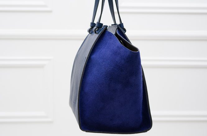 Real leather shoulder bag Glamorous by GLAM - Dark blue