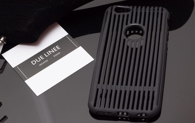Védőtok iPhone 6/6S készülékekhez Due Linee - Fekete