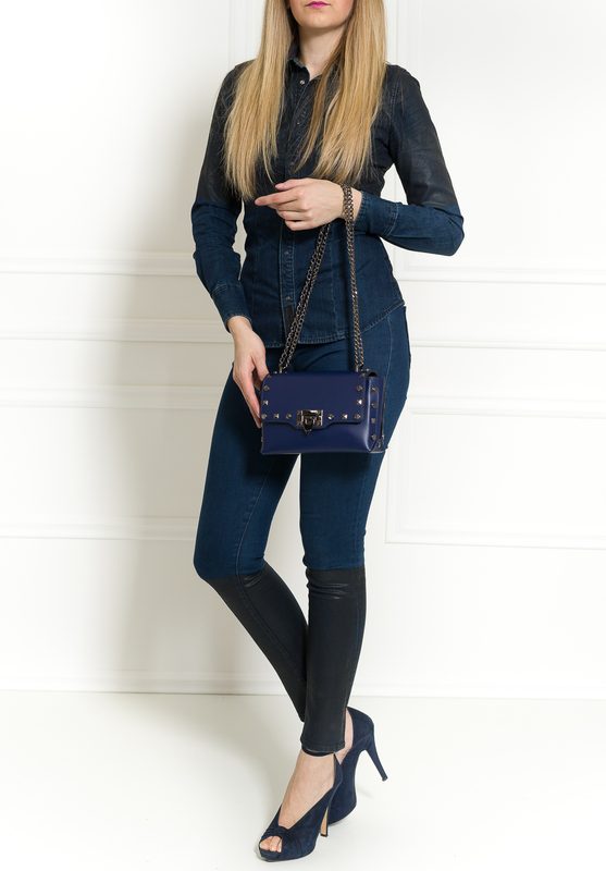 Real leather crossbody bag Glamorous by GLAM - Blue
