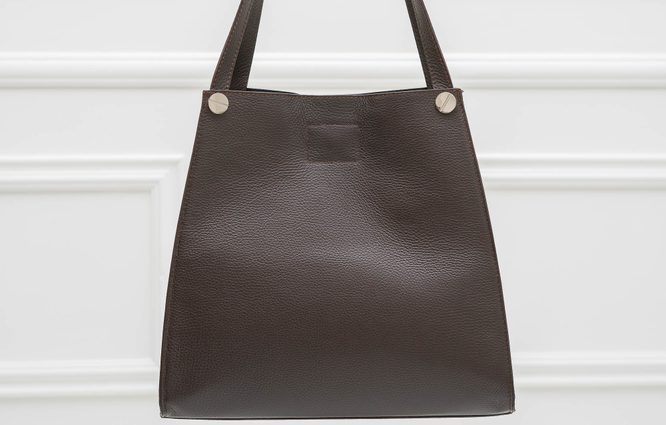 Real leather shoulder bag Glamorous by GLAM - Brown