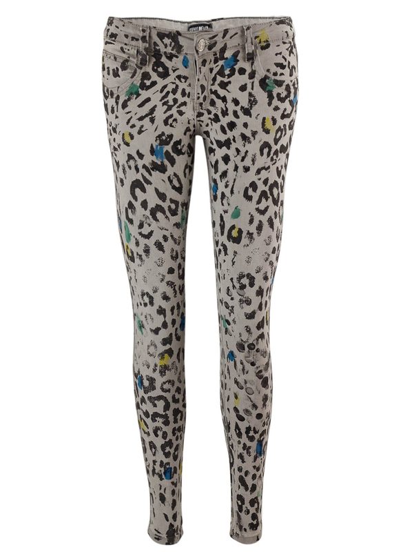 Dámske jeany s leopardím vzorom
