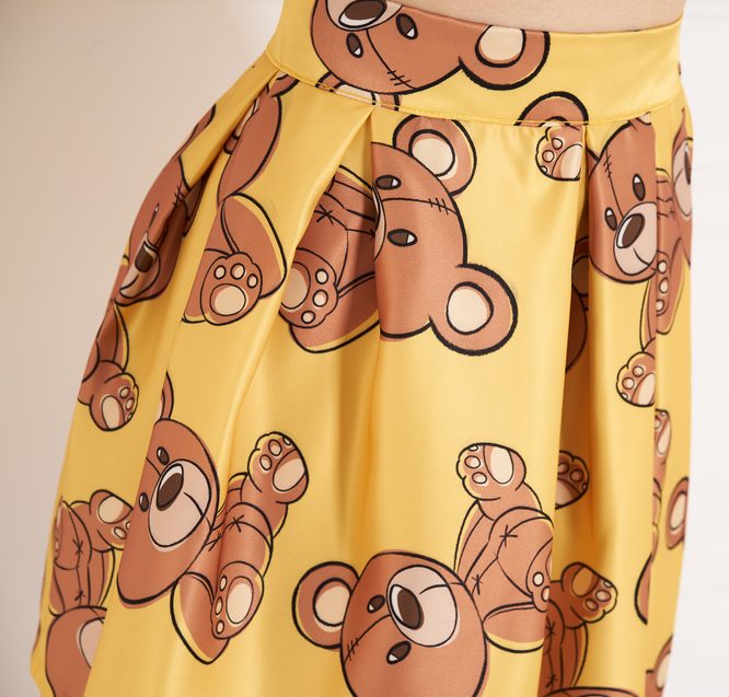 Dámska sukňa teddy - žltá