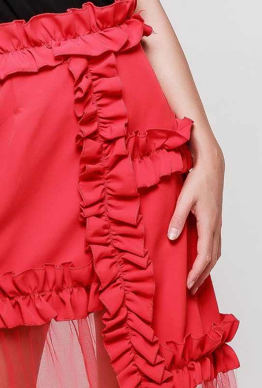 Falda de mujer Due Linee - Rojo
