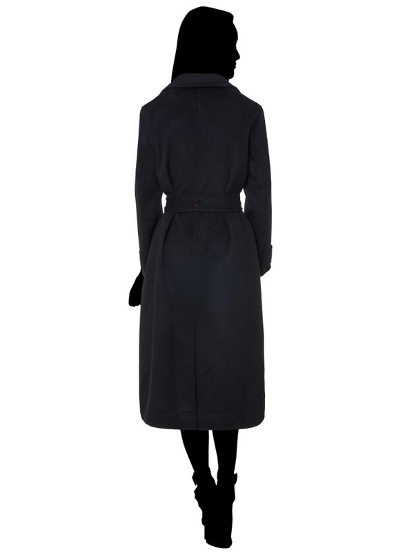 Calvin Klein černý flaušový kabát