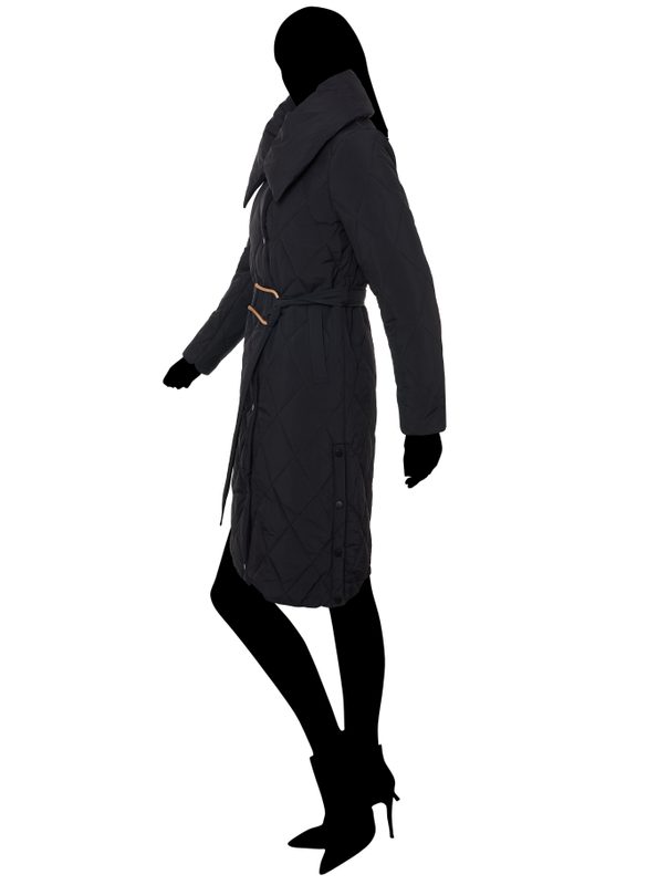 Dámská černá exkluzivní prošívaná zimní bunda