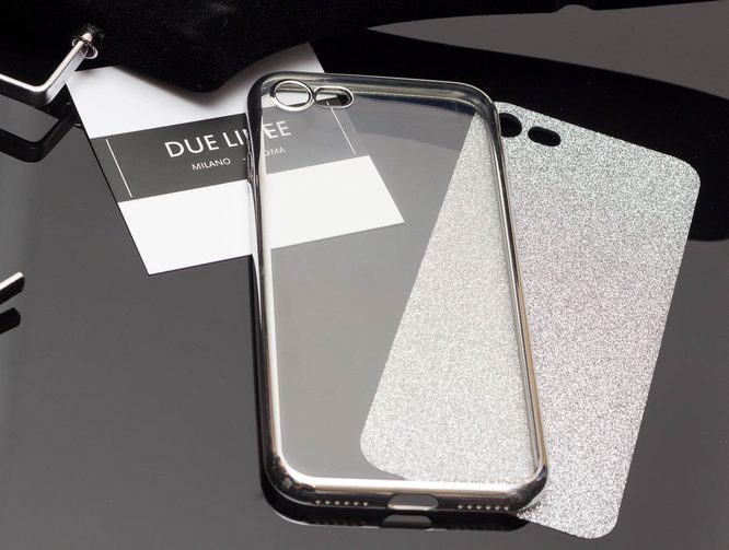 Védőtok iPhone 7/8 készülékekhez Due Linee - Ezüst