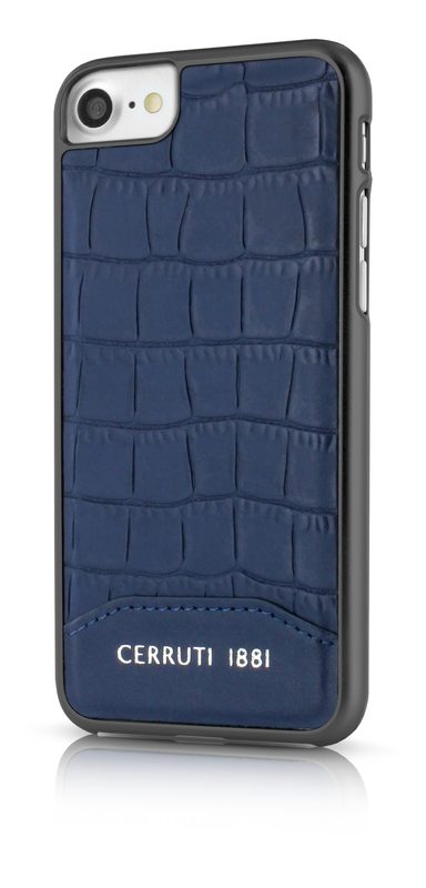 Cerruti kryt iPhone 6/7/8 z pravé kůže tmavě modrý croco