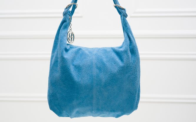 Real leather shoulder bag Glamorous by GLAM - Blue